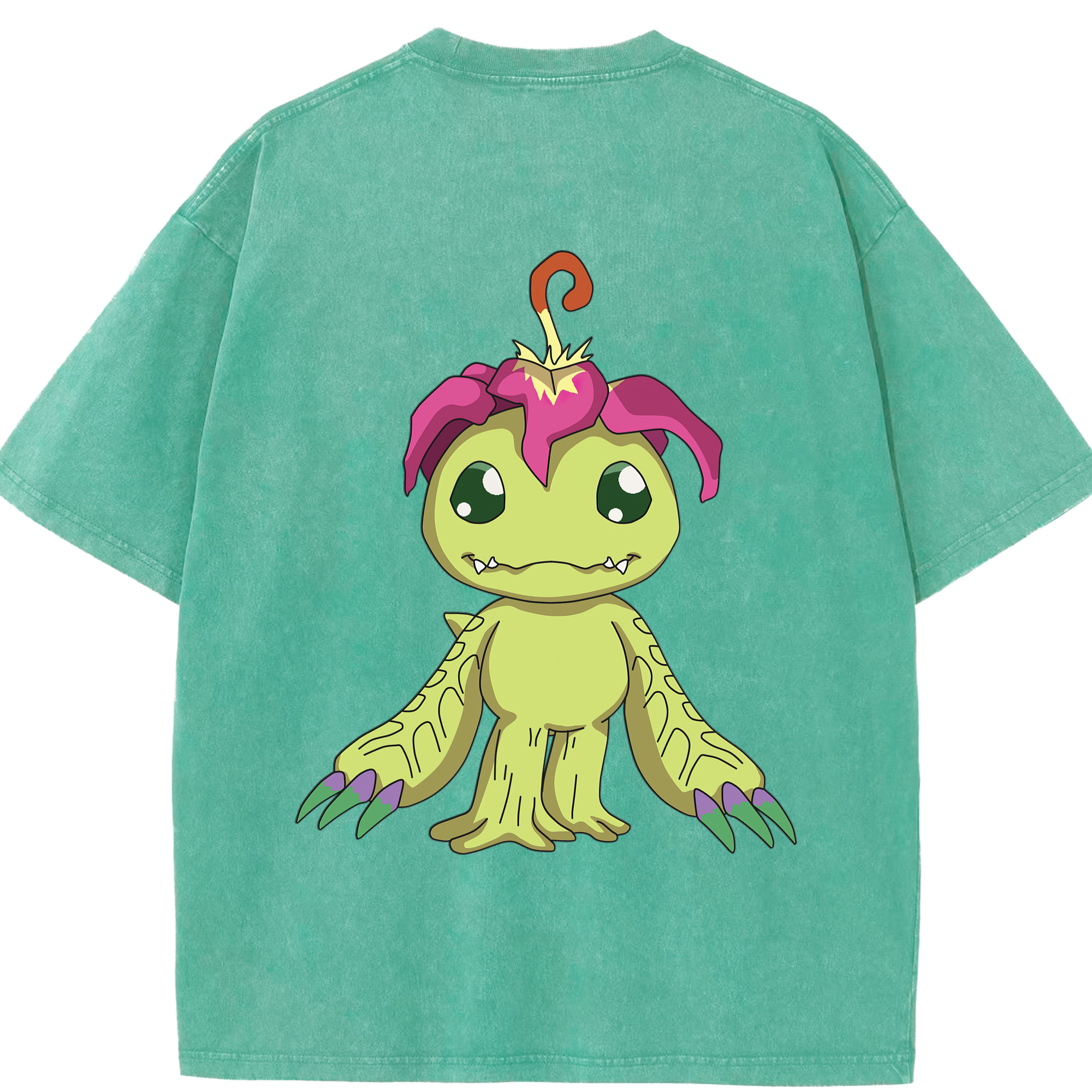 （画像用） Digimon デジタルモンスター/デジモン 綿100% ヴィンテージ風 半袖Tシャツ（背面プリント）